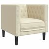 vidaXL Poltrona Chesterfield Crema in Ecopelle