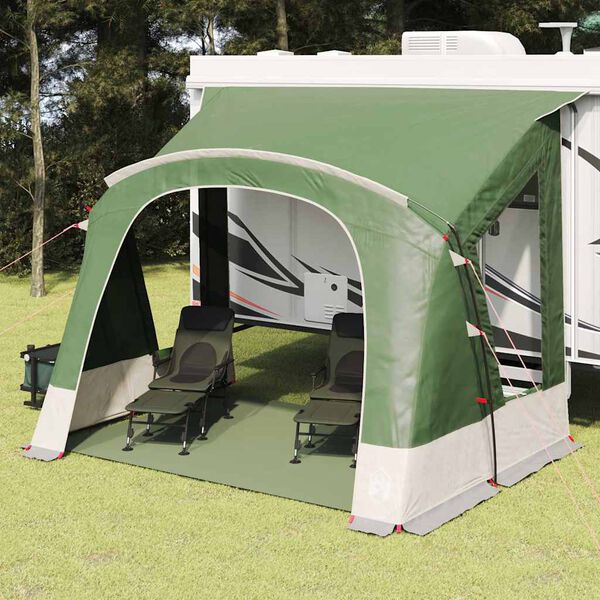 vidaXL Tenda da Carovana per 3 Persone Verde 252 x 245 x 245 cm