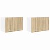 vidaXL Armadio pensile 2 pcs Quercia Sonoma e Bianca 60 x 31 x 40 cm