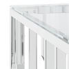 vidaXL Tavolino da Salotto 80x80x40 cm in Acciaio Inox e Vetro