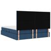 vidaXL Letto con luci a strisce a LED Blu 180 x 200 cm Tessuto