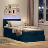 vidaXL Pouf Letto con Materasso e LED Blu Scuro 80x200cm in Velluto