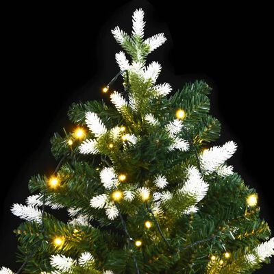 vidaXL Albero Natale Incernierato con 150 LED e Neve Fioccata 120 cm