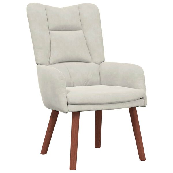 vidaXL poltrona Crema 63 x 67 x 94 cm Velluto