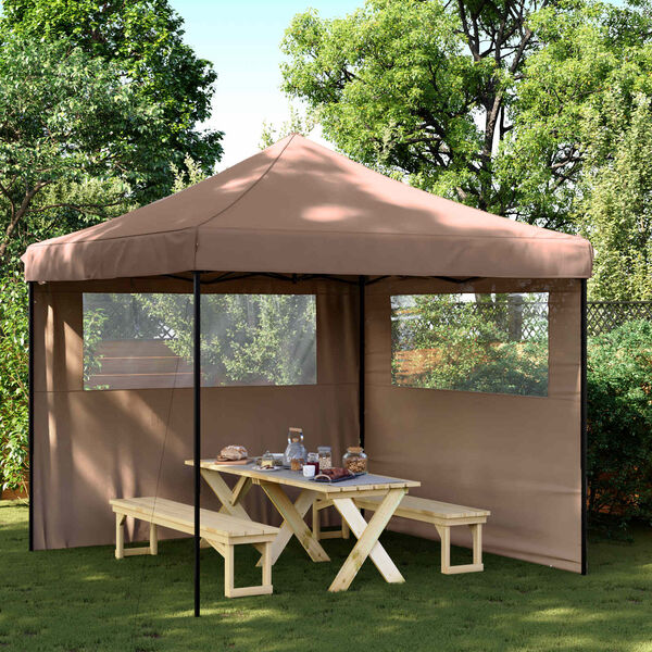 vidaXL Tenda Party Marrone 292 x 292 x 315 cm Tessuto Oxford