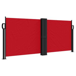 vidaXL Tenda da Sole Laterale Retrattile Rossa 100x600 cm
