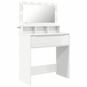 vidaXL Tavoli da Trucco per Camera da Letto con cassetto Bianco Lucido