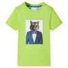 vidaXL Maglietta da Bambino a Maniche Corte Lime 116