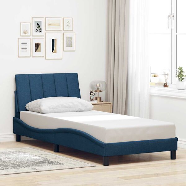 vidaXL Giroletto senza Materasso Hanko Blu 90x200 cm in Tessuto