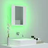 vidaXL Specchio da Bagno con LED Bianco 40x12x45 cm in Acrilico