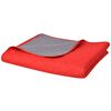 vidaXL Copriletto Double-Face Trapuntato Rosso e Grigio 220x240 cm