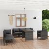 vidaXL Set Divani da Giardino 8 pz con Cuscini in Polyrattan Grigio