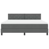 vidaXL Letto box spring con materasso Grigio scuro 180 x 200 cm