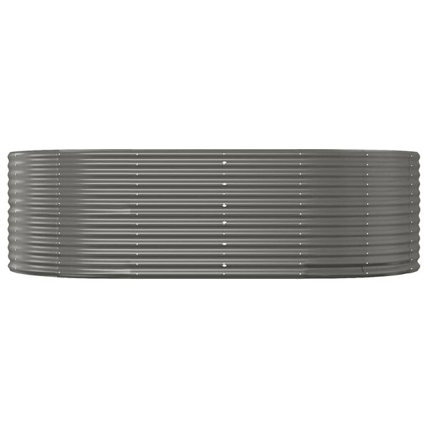 vidaXL Letto Giardino Acciaio Zincato 212x140x68 cm Grigio