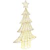vidaXL Albero di Natale 160 LED Bianco caldo 151 cm PET