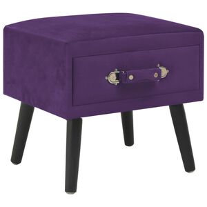 vidaXL Comodino Viola Scuro 40x35x40 cm in Velluto