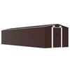 vidaXL Capanno da Giardino Marrone 257x779x181cm in Acciaio Zincato