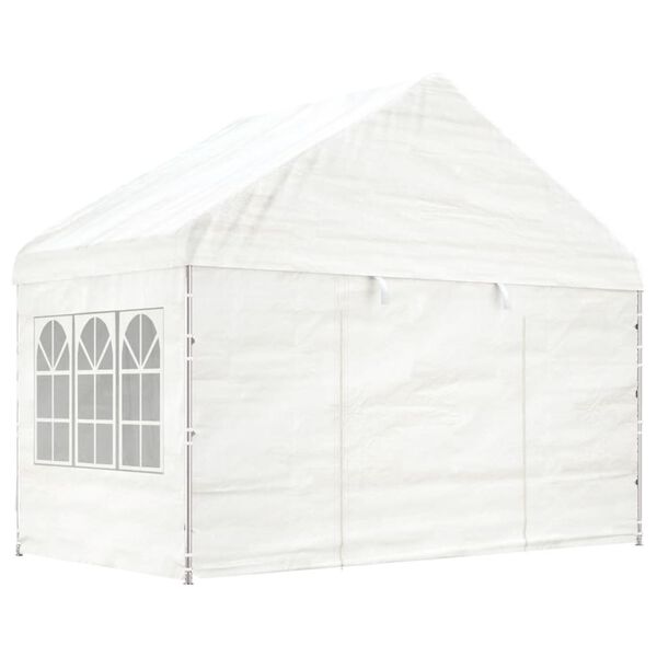 vidaXL Gazebo con Tetto Bianco 6,69x4,08x3,22 m in Polietilene