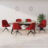 vidaXL Sedie da Pranzo 6 pz Rosso Vino in Velluto