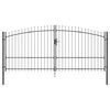 vidaXL Cancello Doppio Woerden Grigio 400 x 224,5 cm Acciaio
