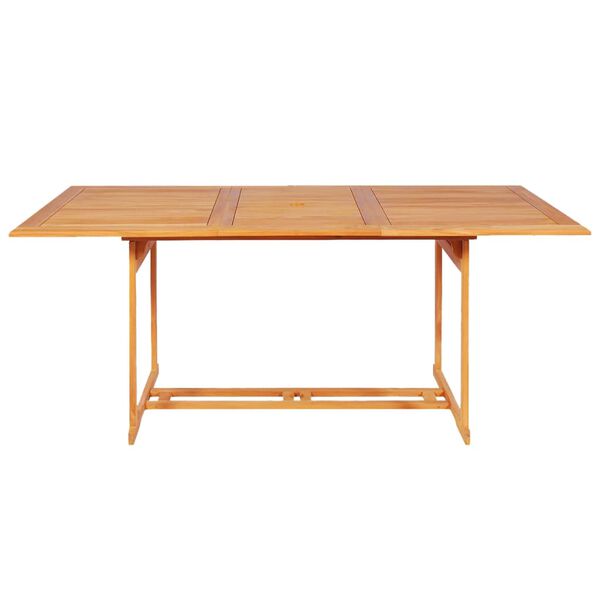 vidaXL Set da Pranzo da Giardino 7 pz in Legno Massello di Teak