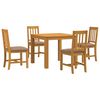 vidaXL Set da pranzo 5 pz Grigio Legno di Quercia Massello