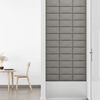 vidaXL Pannelli Murali 12 pz Grigio Chiaro 30x15 cm Tessuto 0,54 m²