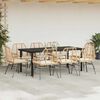 vidaXL Set da Pranzo da Giardino 9 pz con Cuscini Polyrattan Vetro