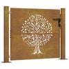vidaXL Cancello da giardino 100x75 cm con design ad albero