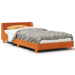 vidaXL Letto senza Materasso Marrone Cera 100x200 cm in Legno di Pino