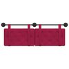 vidaXL Testata appesa Rosso Vino 130 x 55 x 5 cm Velluto