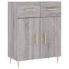 vidaXL Credenza Grigio Sonoma 69,5x34x180 cm in Legno Multistrato