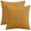 vidaXL Federa 2 pcs HEERLEN Giallo 30 x 30 cm corduroy