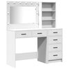 vidaXL Tavolo da Trucco 2 pcs Bianco 78.5 x 41 x 135 cm