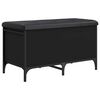 vidaXL Panca Portaoggetti Nera 82x42x45 cm in Legno Multistrato