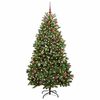vidaXL Albero di Natale artificiale Verde 210 cm PVC e Metallo