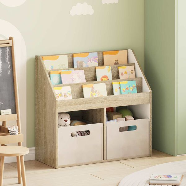 vidaXL Libreria per Bambini Rovere Sonoma 72,5 x 29,5 x 69 cm