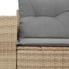 vidaXL Divano da Giardino con Cuscini a 2 Posti Beige in Polyrattan