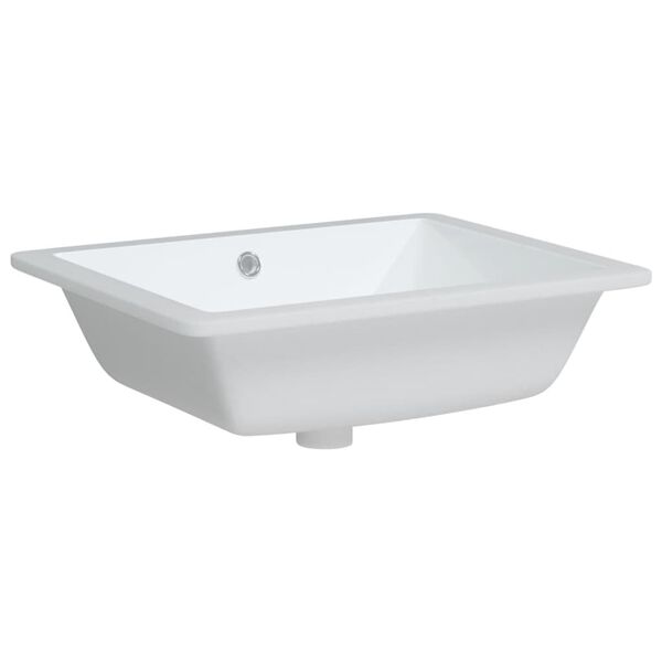 vidaXL Lavandino da Bagno Bianco 50x40,5x18,5 cm Rettangolare Ceramica