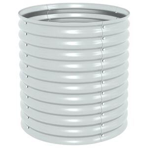 vidaXL Letto Rialzato Giardino 80x80x81 cm in Acciaio Zincato Argento