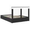vidaXL Letto con Contenitore Nero 140 x 190 cm Legno multistrato