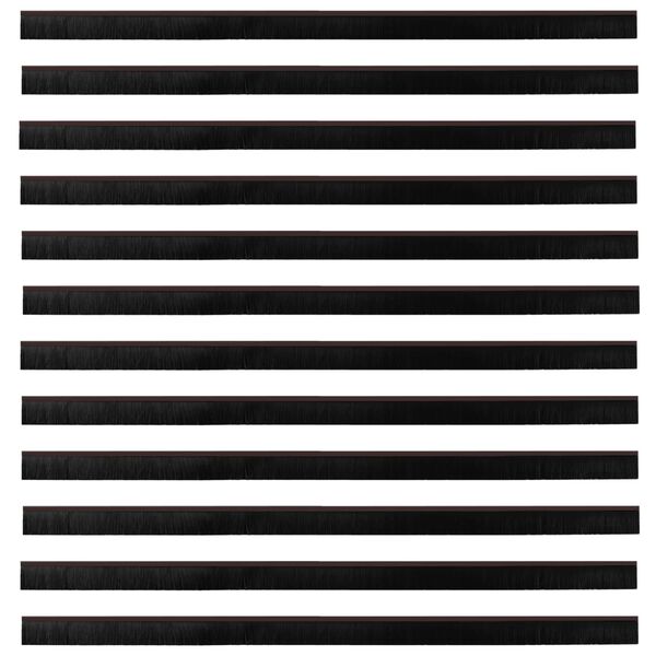 vidaXL Spazzole per porte autoadesive 12 pcs Marrone 100 cm