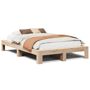 vidaXL Letto senza Materasso 135x190 cm in Legno Massello di Pino