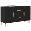 vidaXL Credenza Rovere Nero 100x36x60 cm in Legno Multistrato