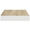 vidaXL Scaffali a Parete 4 pz Rovere e Bianco 40x23x3,8 cm in MDF