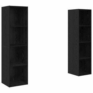 vidaXL Set mobile TV 2 pcs Nero 37 x 37 x 142,5 cm Legno multistrato