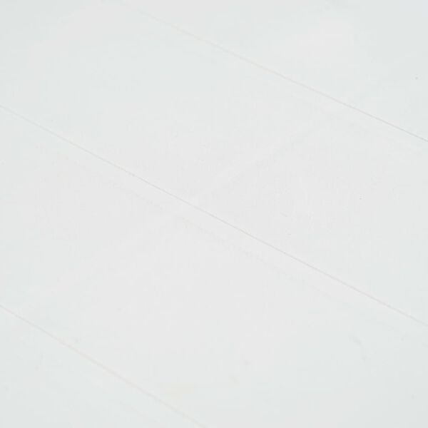 vidaXL Tavolo da Giardino Bianco 220x90x72 cm in Plastica Stile Rattan