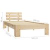 vidaXL Giroletto senza Materasso 100x200 cm in Legno Massello di Pino