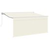 vidaXL Tenda retrattile Crema 300 x 200 cm Poliestere e Alluminio