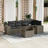 vidaXL Set Divano da Giardino 6 pz con Cuscini Grigio in Polyrattan